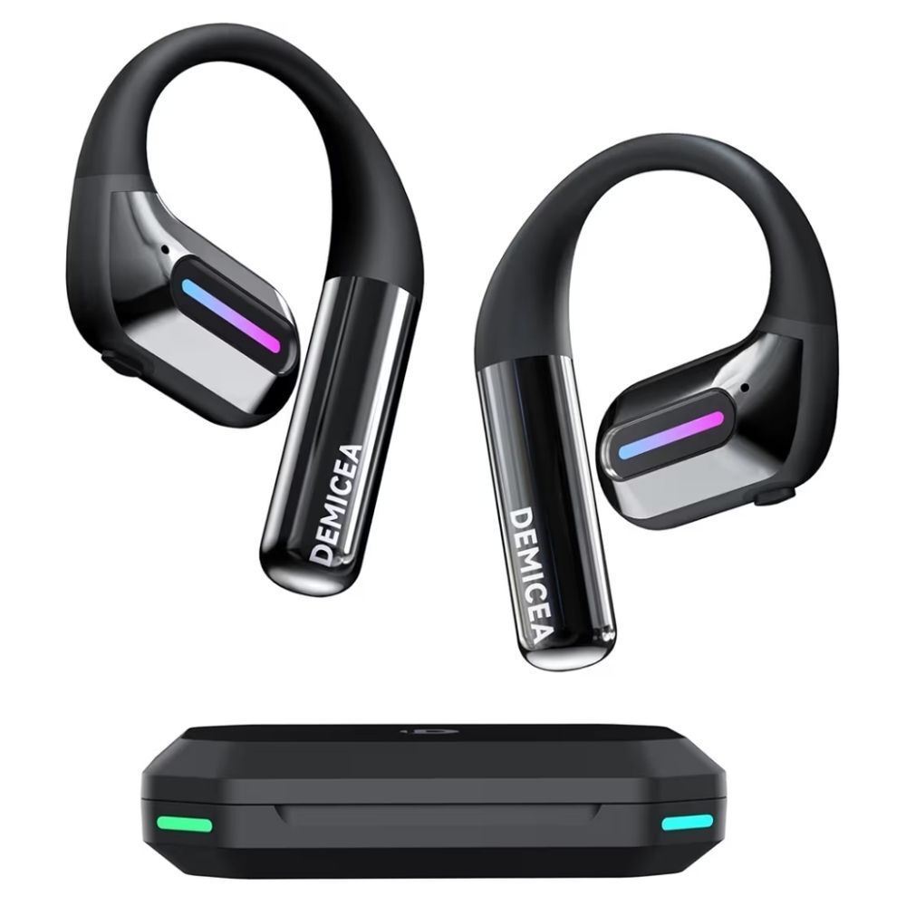 Demicea Wireless Bone Conduction Earbuds with Charging Case